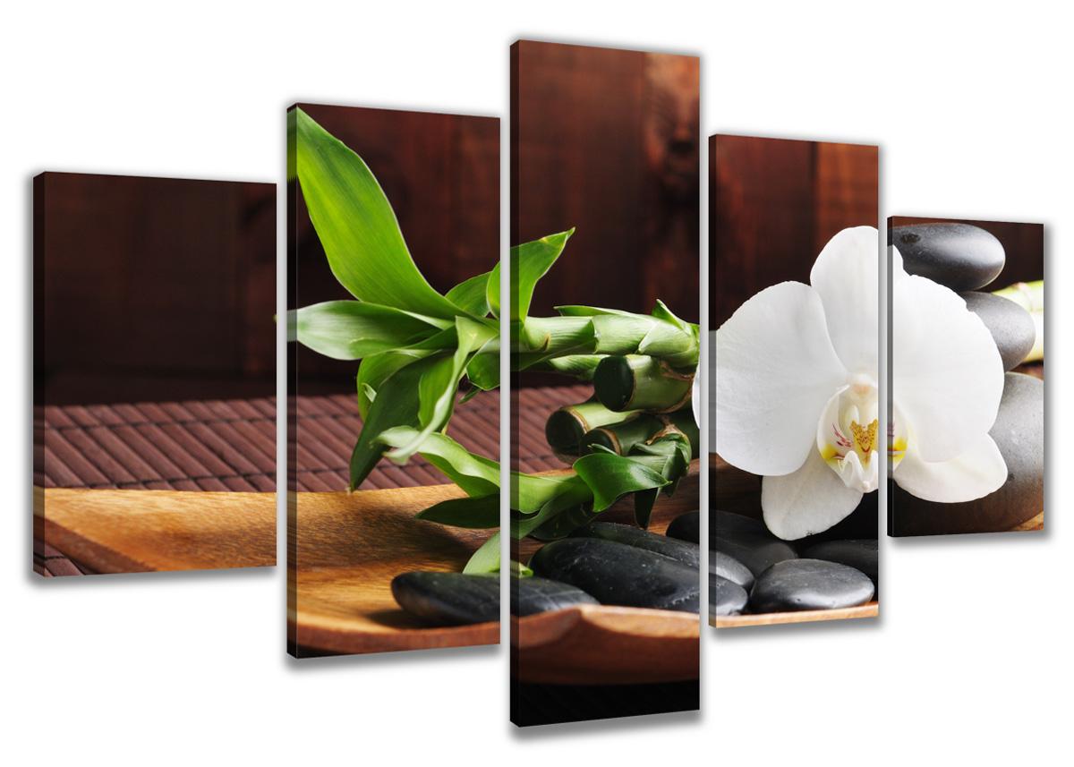 Leinwand Bild fert gerahmt Spa 200cm XXL 5 6313 – Leinwandbild 200x100 cm 5-teilig kaufen