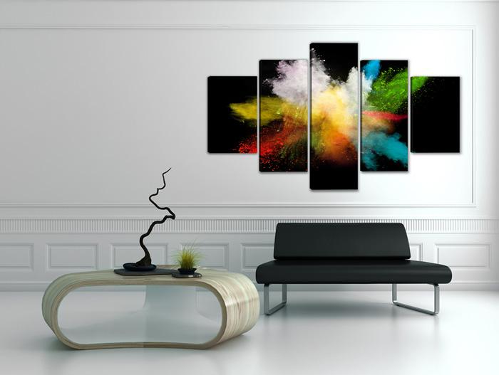 Abstraktes Leinwandbild 200cm XXL - fertig gerahmt – Ansicht 3