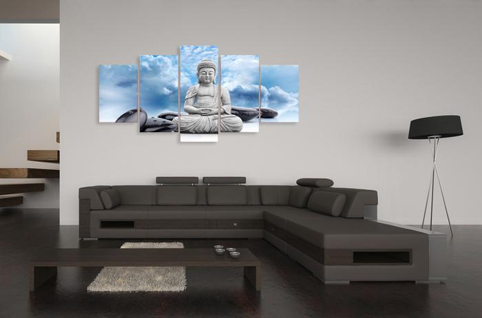 Buddha Leinwandbild XXL 200cm - fertig gerahmt – Ansicht 2