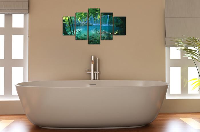 Leinwandbild Wasserfall XXL - 100cm fertig gerahmt – Ansicht 3