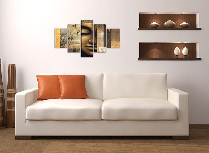 Buddha Leinwandbild 100cm XXL - Fertig gerahmt kaufen – Ansicht 2