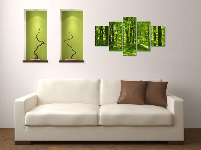 Leinwandbild Wald 100cm XXL - fertig gerahmt – Ansicht 2