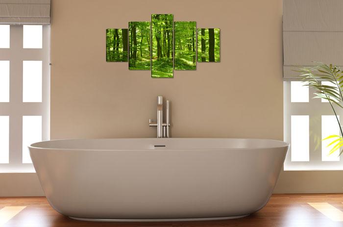 Leinwandbild Wald 100cm XXL - fertig gerahmt – Ansicht 4