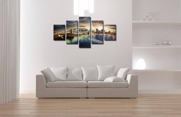 New York Leinwandbild fertig gerahmt 100cm XXL – Ansicht 3