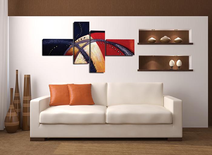 Abstraktes Leinwandbild 160cm XXL mit Holzrahmen – Ansicht 3