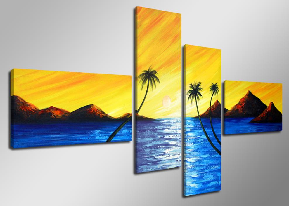 Leinwandbild Tropical Sunset XXL - 160cm fertig gerahmt – Ansicht 5