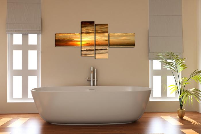 Leinwandbild Sonnenuntergang am Meer - XXL Wandbild 160cm – Ansicht 2