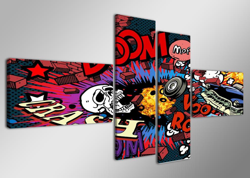 XXL Leinwandbild Comic Pop Art – 160cm fertig gerahmt günstig kaufen