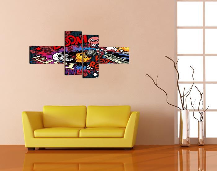 XXL Leinwandbild Comic Pop Art – 160cm fertig gerahmt günstig kaufen – Ansicht 3