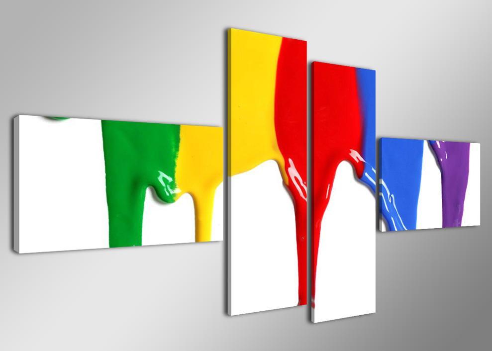 Abstraktes Leinwandbild in Bunt – 160cm XXL mit Rahmen