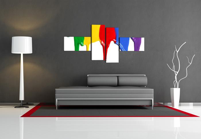 Abstraktes Leinwandbild in Bunt – 160cm XXL mit Rahmen – Ansicht 2