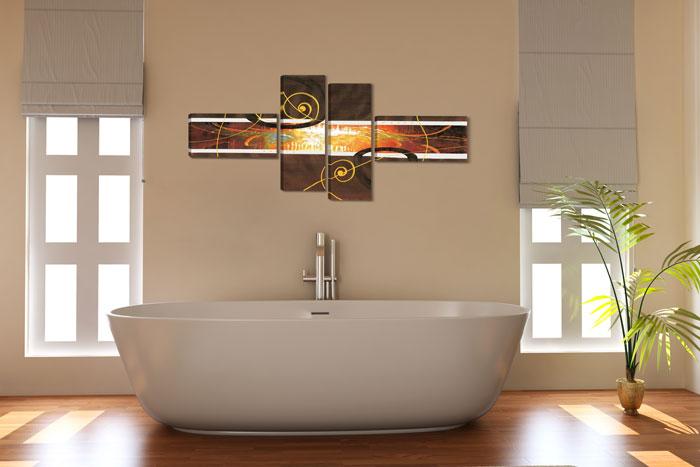 Modernes Leinwandbild Abstrakt 160cm XXL fertig gerahmt – Ansicht 2
