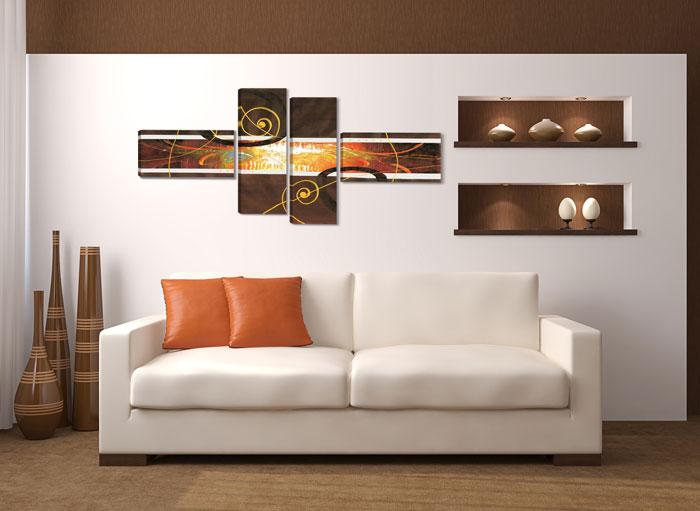 Modernes Leinwandbild Abstrakt 160cm XXL fertig gerahmt – Ansicht 3