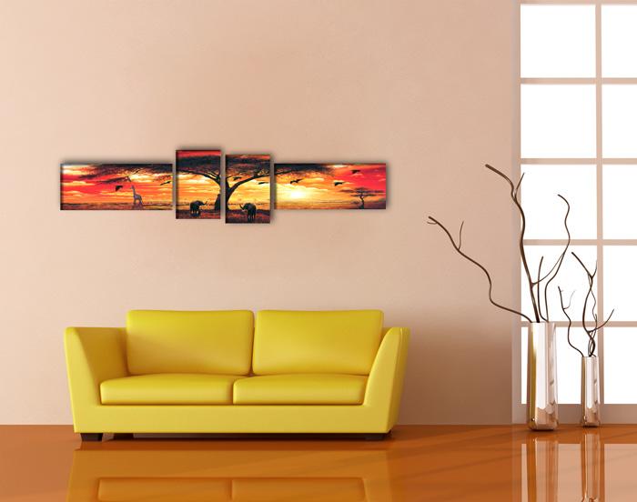 Afrika Leinwandbild 145cm XXL mit Echtholzrahmen – Ansicht 3