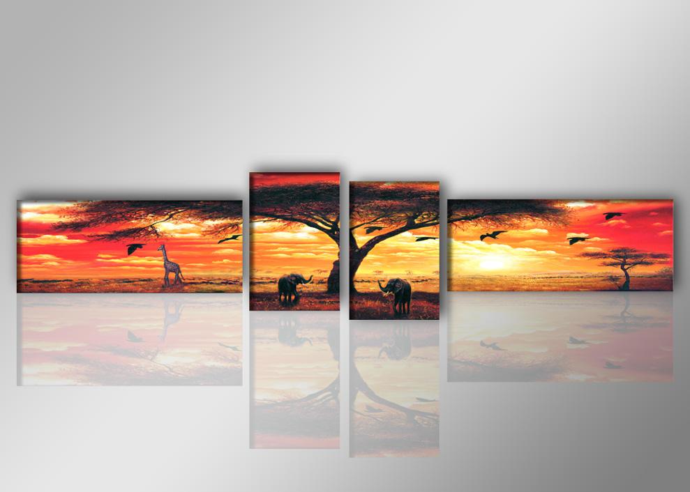 Afrika Leinwandbild 145cm XXL mit Echtholzrahmen – Ansicht 4