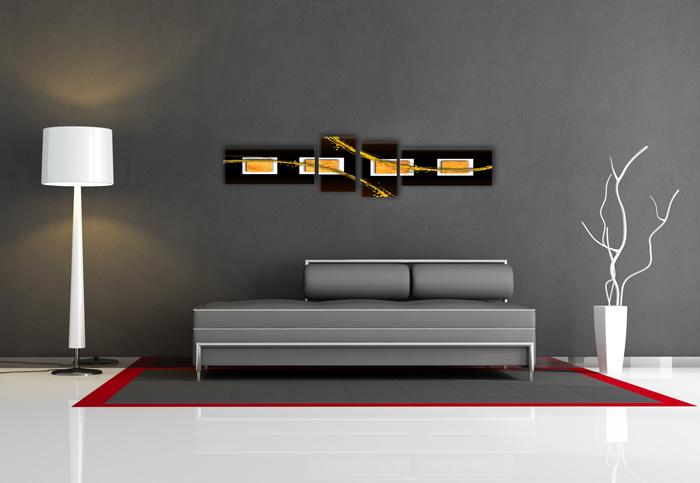 Modern Art Leinwandbild 145cm XXL - Fertig gerahmt kaufen – Ansicht 2