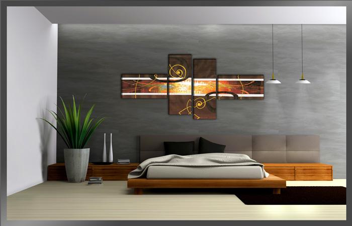 Modernes Leinwandbild Abstrakt - 195cm XXL fertig gerahmt – Ansicht 3