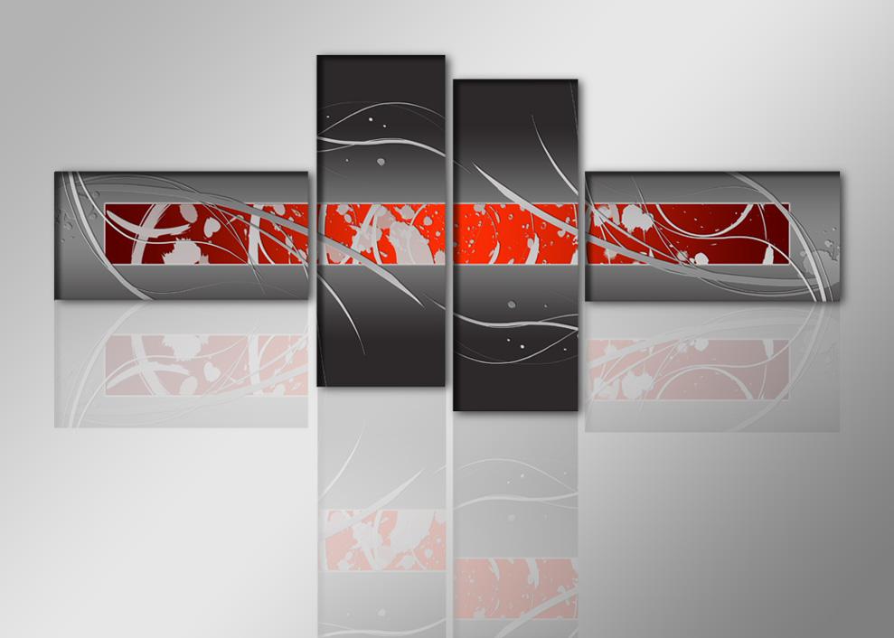 Abstraktes Leinwandbild XXL 195cm – fertig gerahmt – Ansicht 4