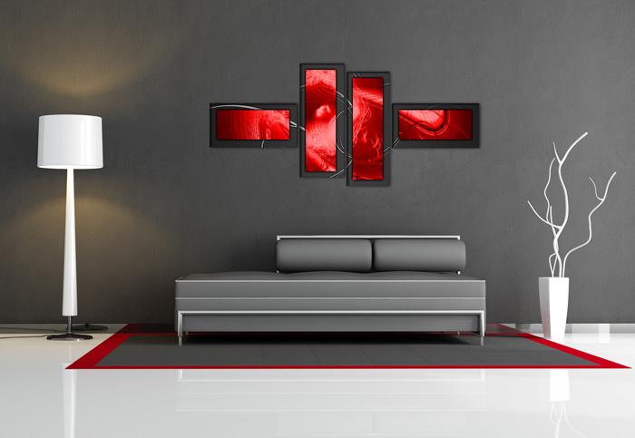 Abstraktes Leinwandbild XXL 195cm - fertig gerahmt und sofort einsatzbereit – Ansicht 2