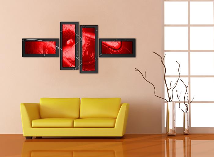 Abstraktes Leinwandbild XXL 195cm - fertig gerahmt und sofort einsatzbereit – Ansicht 3