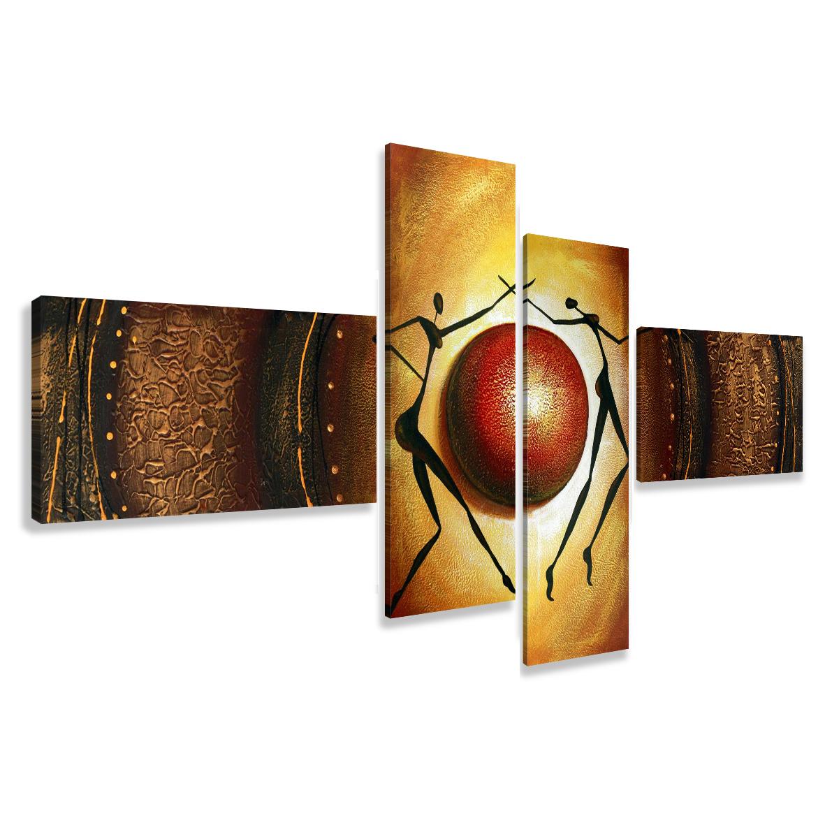 Leinwand Bild fert gerahmt Abstrakt 195cm XXL 4 6806 – Leinwandbild 195x80 cm 4-teilig kaufen