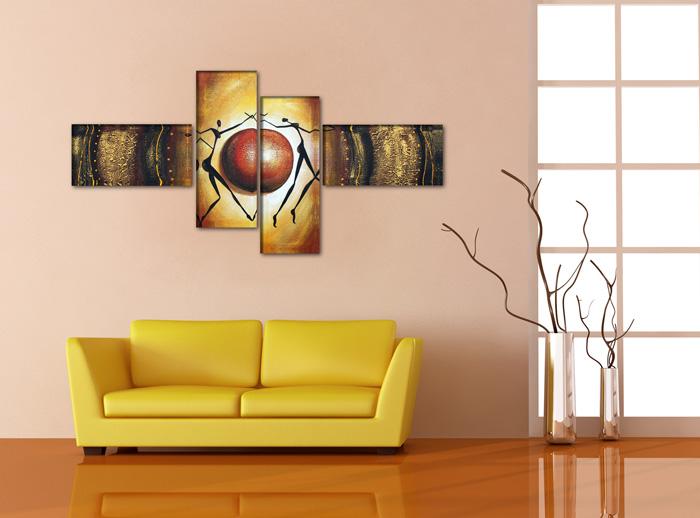 Abstraktes Leinwandbild XXL 195cm mit Holzrahmen – Ansicht 2