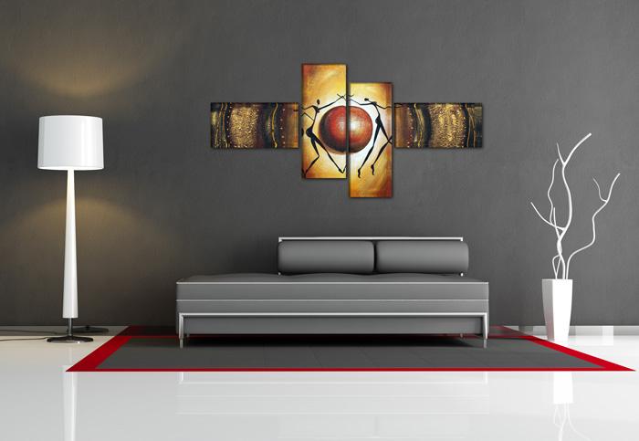 Abstraktes Leinwandbild XXL 195cm mit Holzrahmen – Ansicht 3