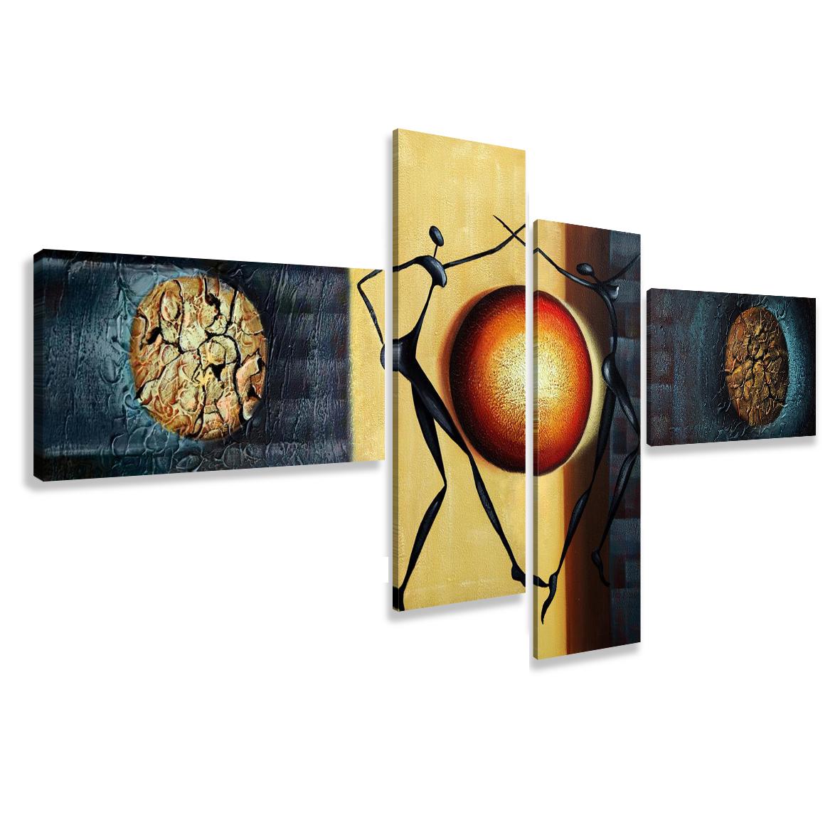 Leinwand Bild fert gerahmt modern 195cm XXL 4 6807 – Leinwandbild 195x80 cm 4-teilig kaufen