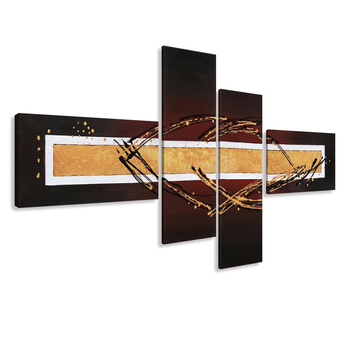 Leinwand Bild fert gerahmt modern 195cm XXL 4 6808 !!Auslaufmodell!! – Leinwandbild 195x80 cm 4-teilig kaufen