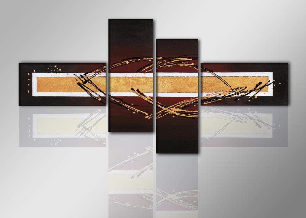 Modernes Leinwandbild 195cm XXL - Abstrakt mit Echtholzrahmen – Ansicht 4