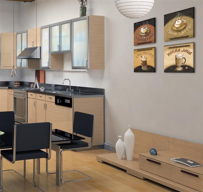 Leinwandbild Kaffee 4er Set - fertig gerahmt und sofort einsatzbereit – Ansicht 3