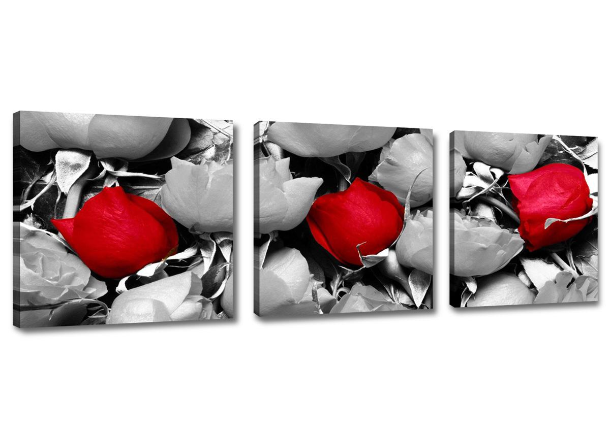 Leinwand Bild fert gerahmt Rosen 150cm XXL 3 4201 !!Auslaufmodell!! – Leinwandbild 150x50 cm 3-teilig kaufen