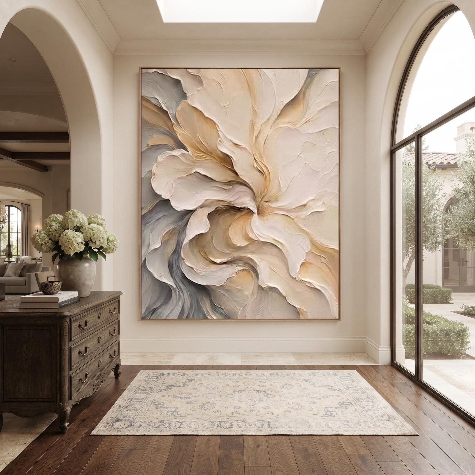 Abstract neutral oil painting – 5