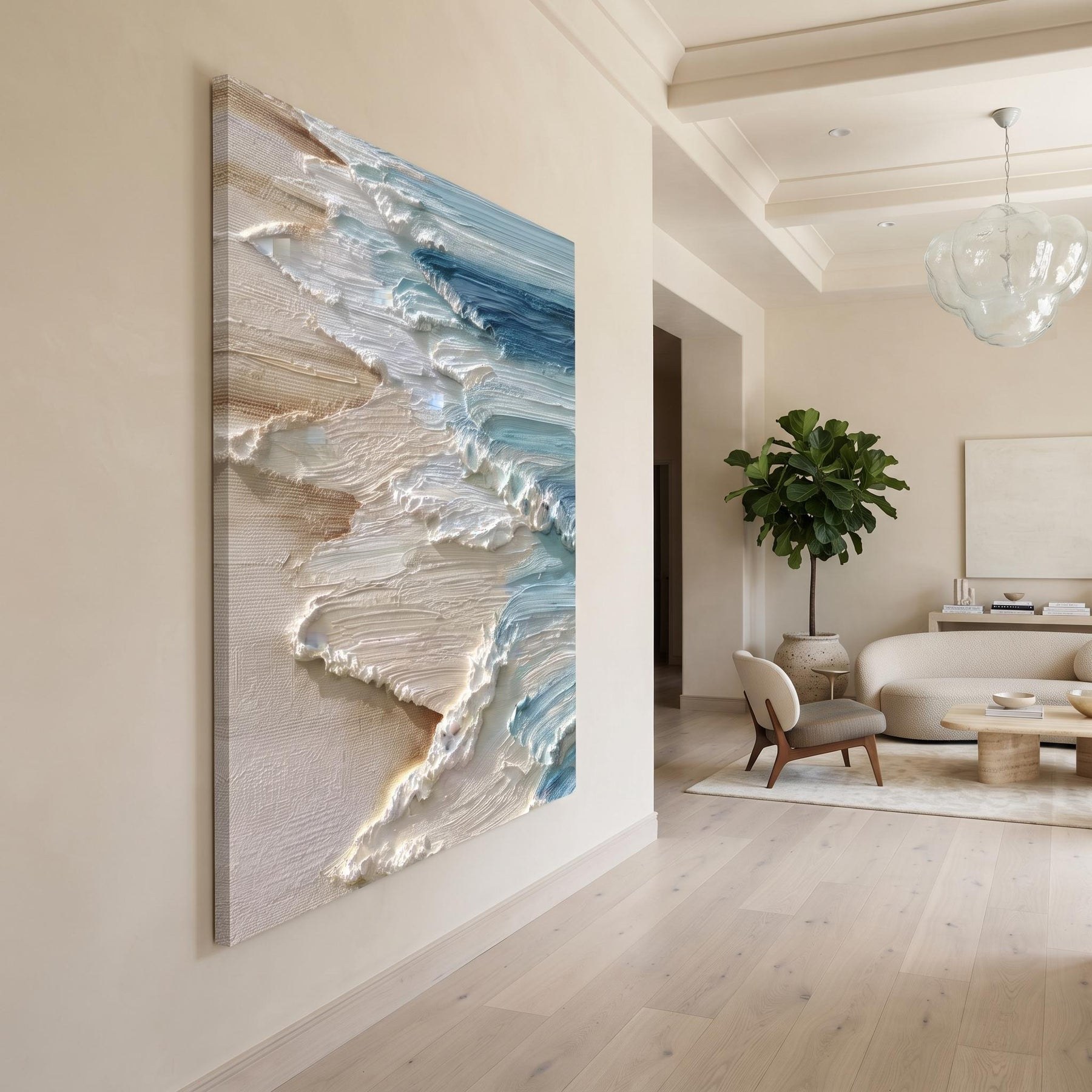Abstract Ocean Oil Painting – 2