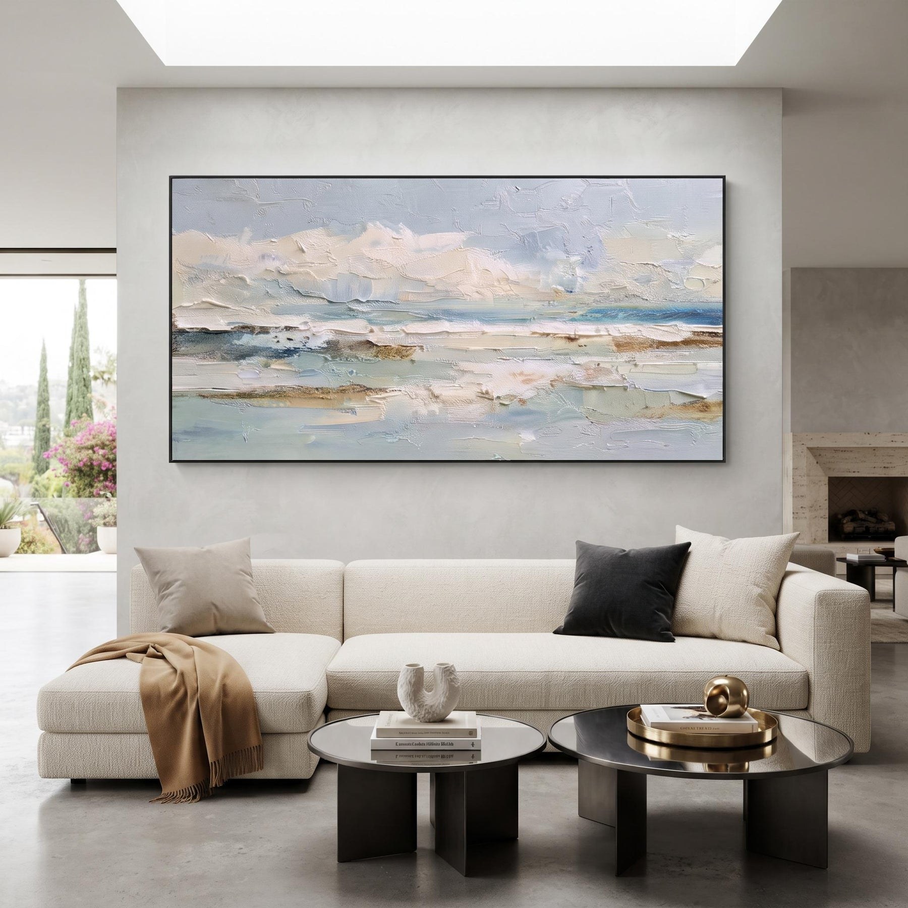 Abstract white waves and the sky – 2