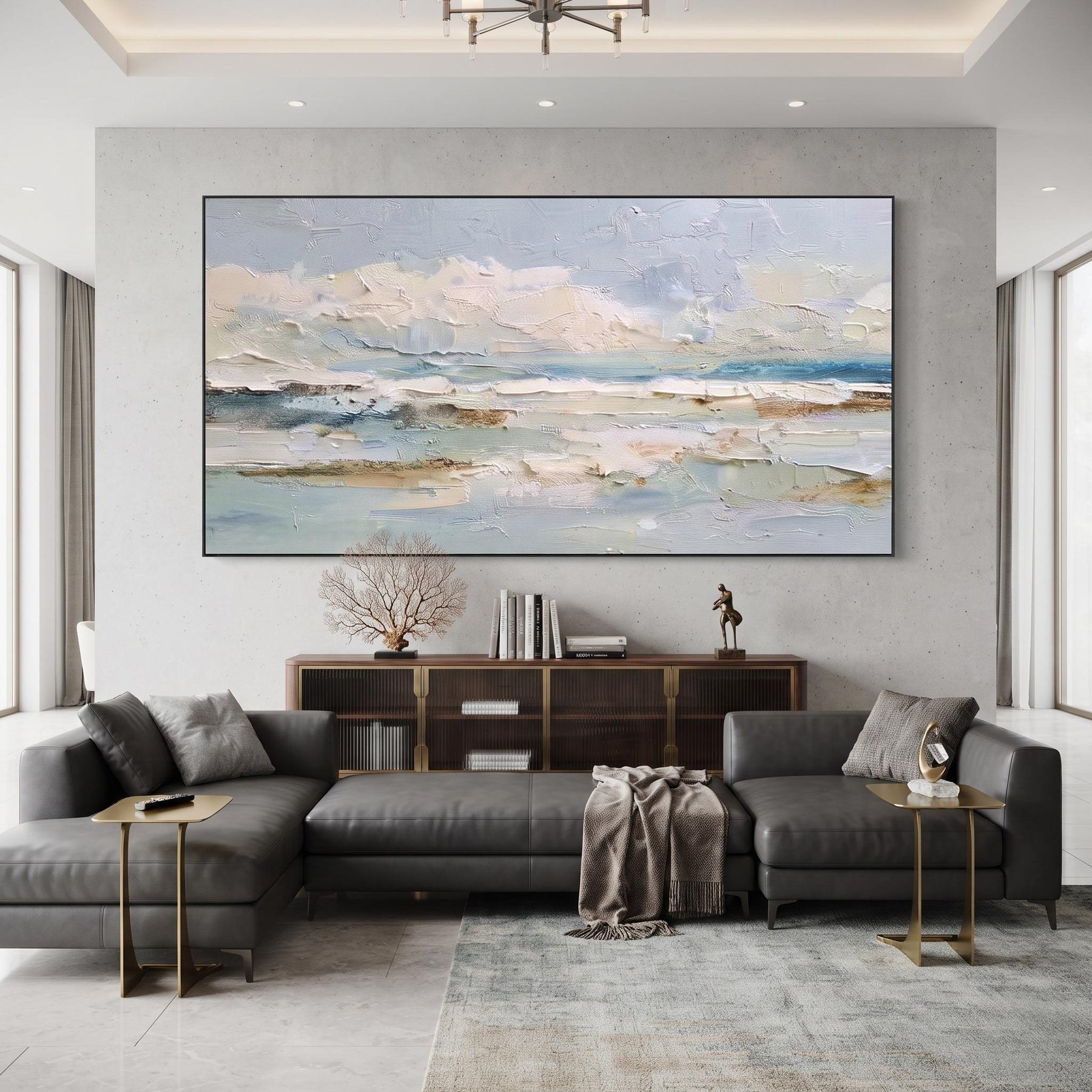 Abstract white waves and the sky – 5