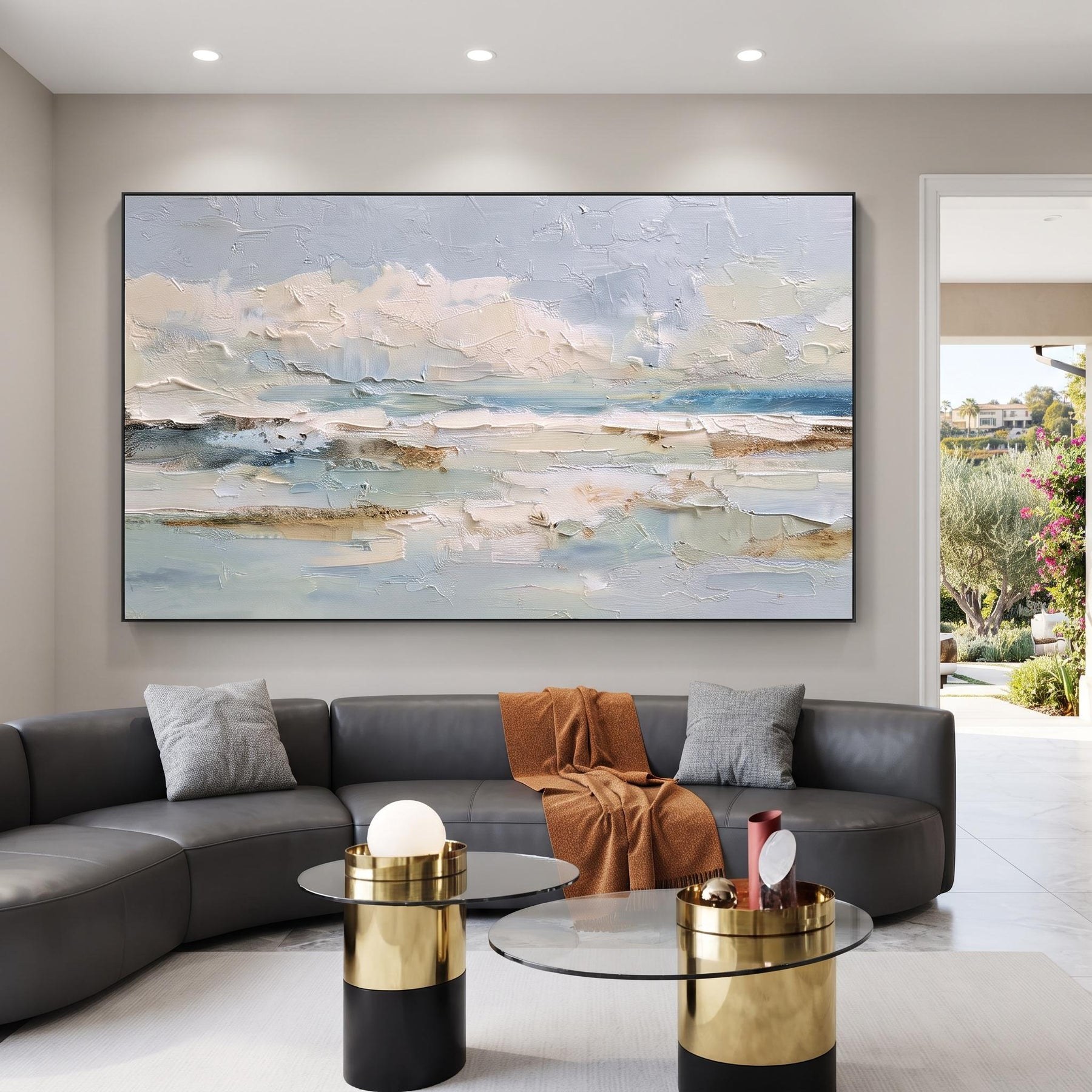 Abstract white waves and the sky – 6