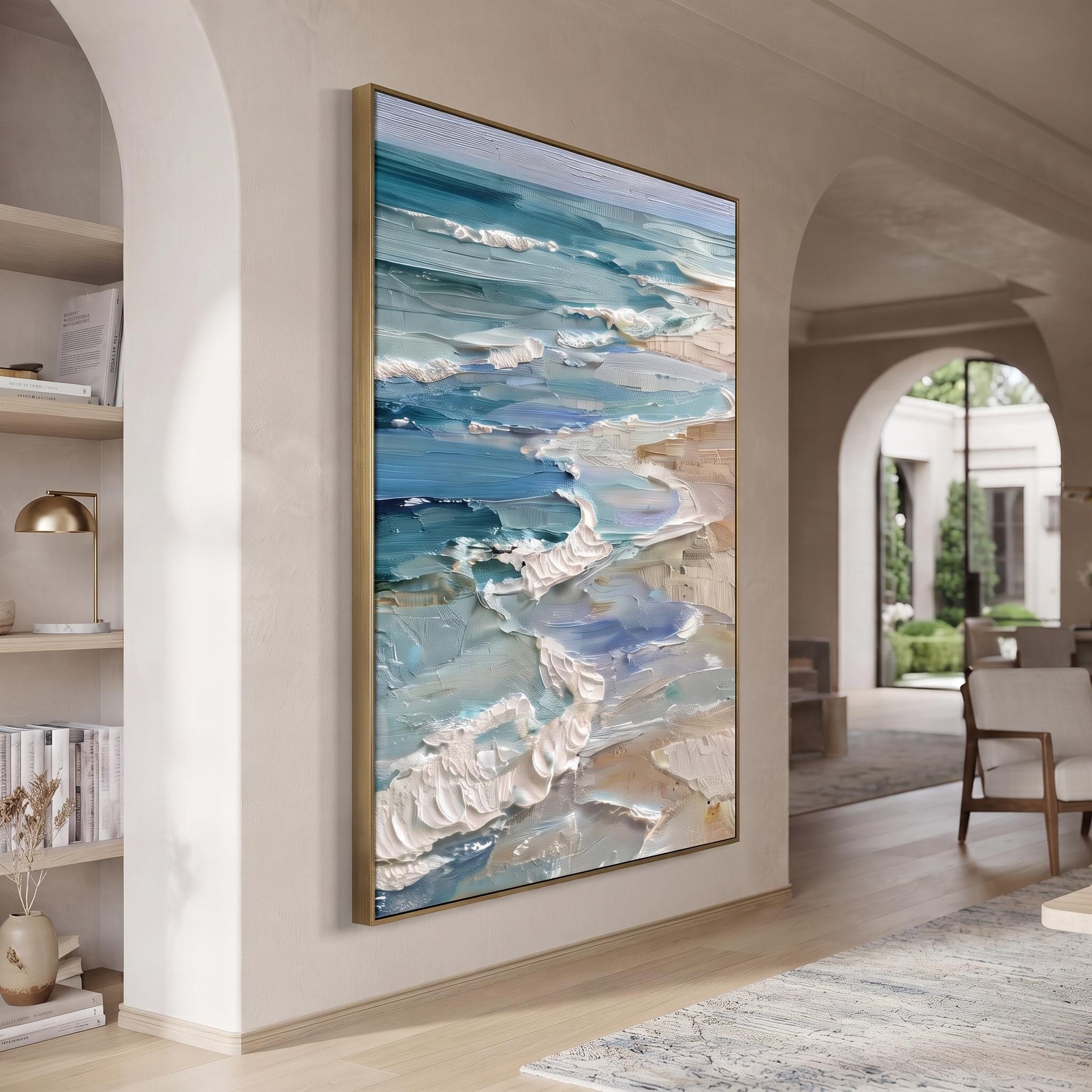Beach with blue and white waves – 5