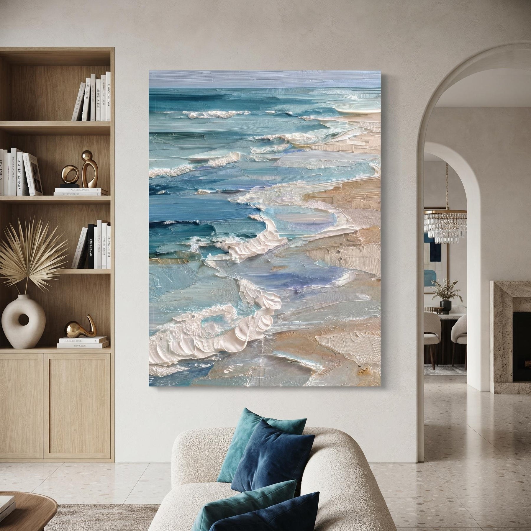 Beach with blue and white waves – 7
