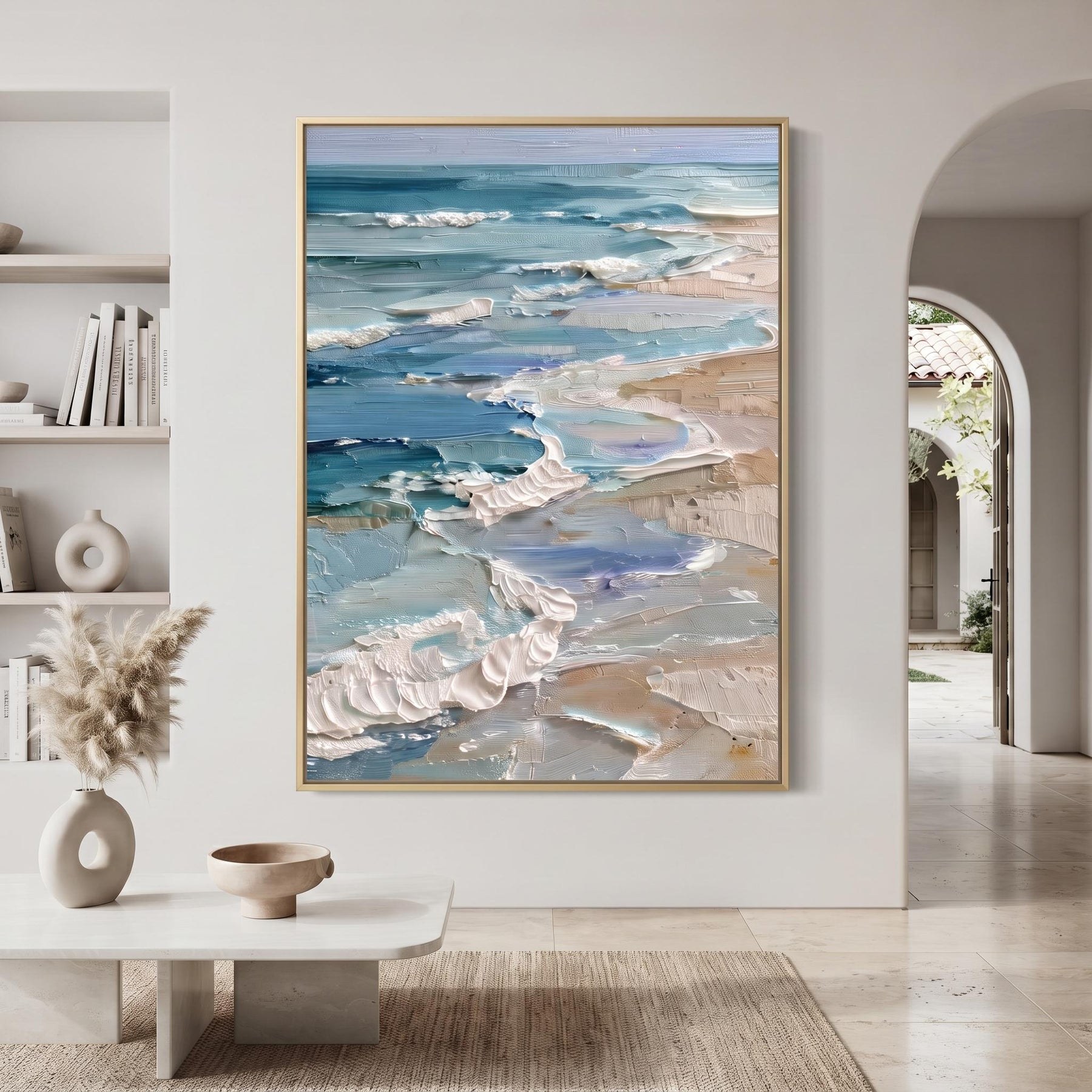 Beach with blue and white waves – 8