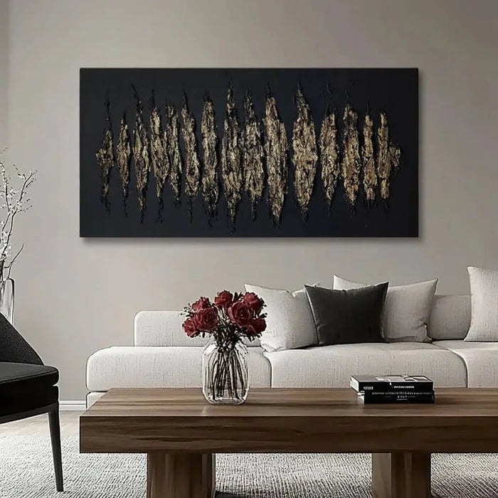 Black & Gold Abstract Wall Art – 3