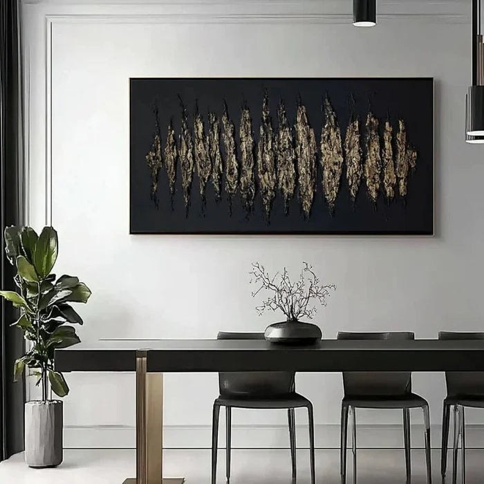 Black & Gold Abstract Wall Art – 4