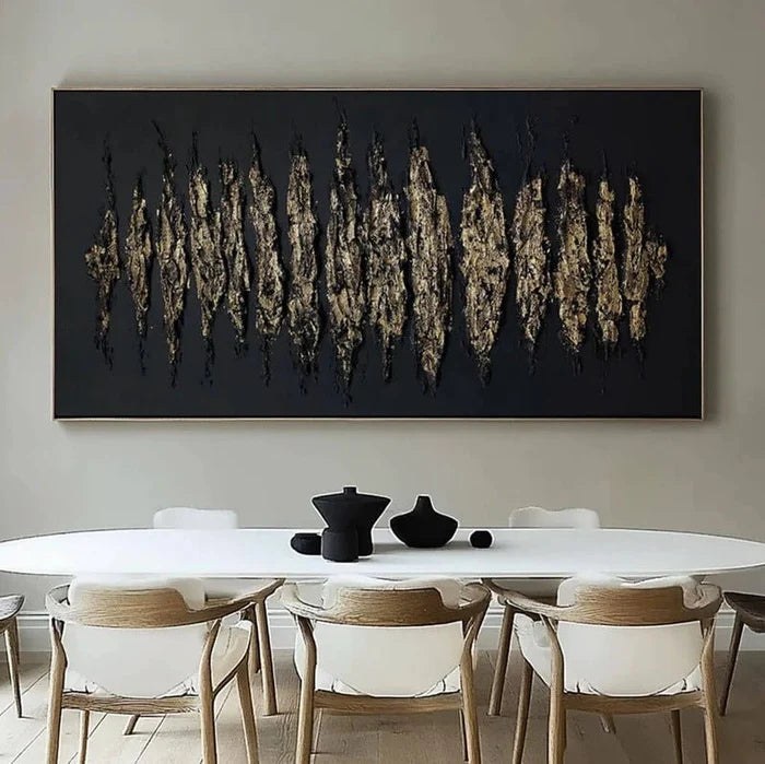 Black & Gold Abstract Wall Art – 5
