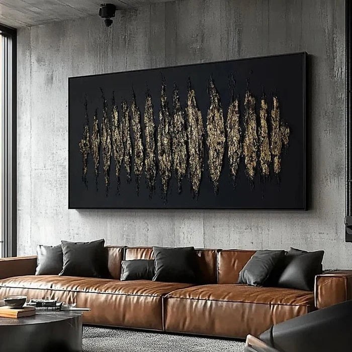 Black & Gold Abstract Wall Art – 6