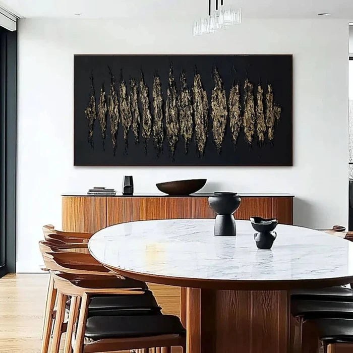 Black & Gold Abstract Wall Art – 7