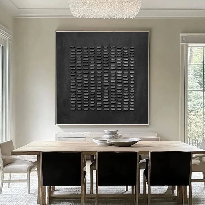 Black Minimalist Texture Wall Art – 3
