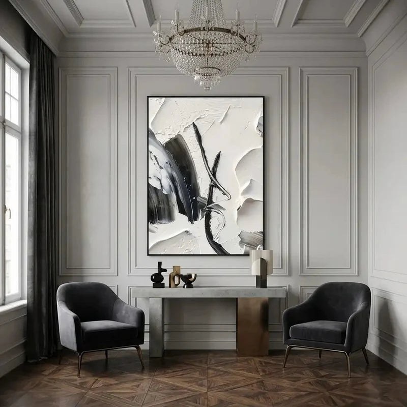 Black & White Abstract Wall Art – 2
