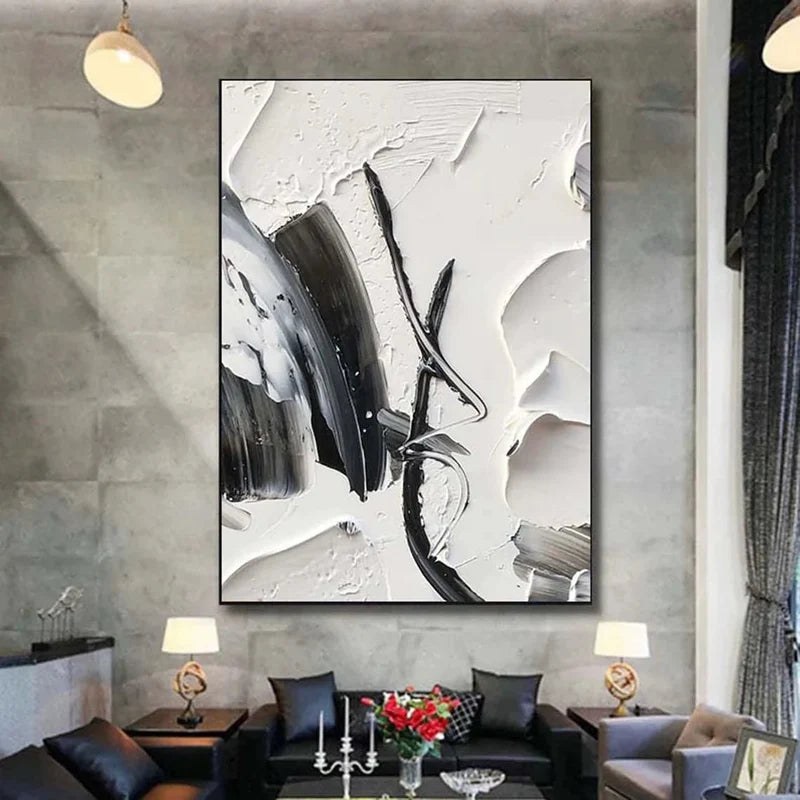 Black & White Abstract Wall Art – 3