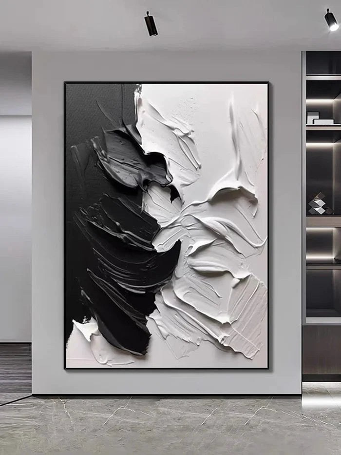 Black & White Textured Painting – 4
