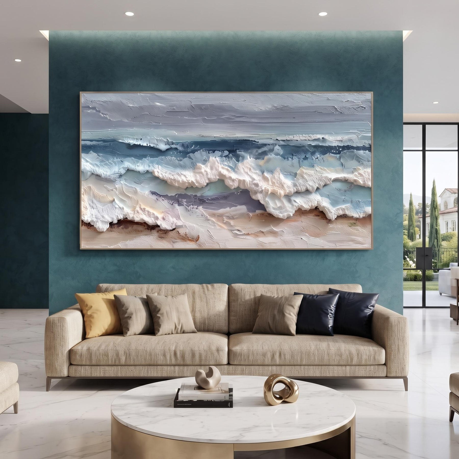 Blue and white waves – 2